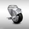 Service Caster 3 Inch SS Black Polyurethane Wheel Swivel Bolt Hole Caster with Brake SCC SCC-SSBH20S314-PPUB-BLK-TLB - alternate 1